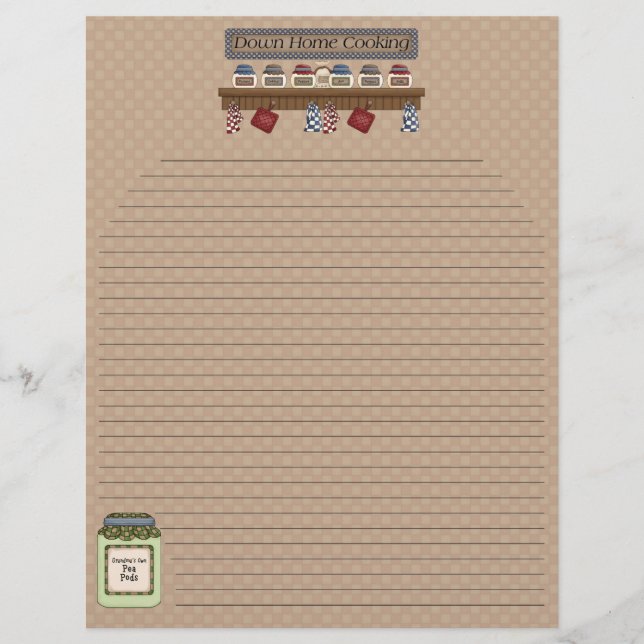 Page d'accueil Cuisine Recette Pages 2 (Lined) (Devant)