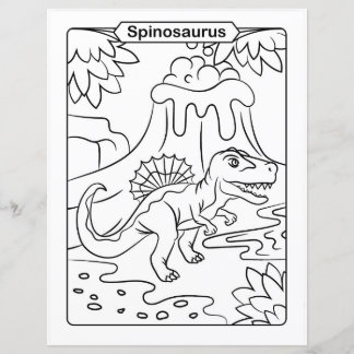 Page de coloration des dinosaures - Spinosaurus