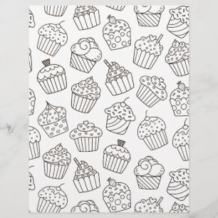 Page de coloriage Cupcake Party papier