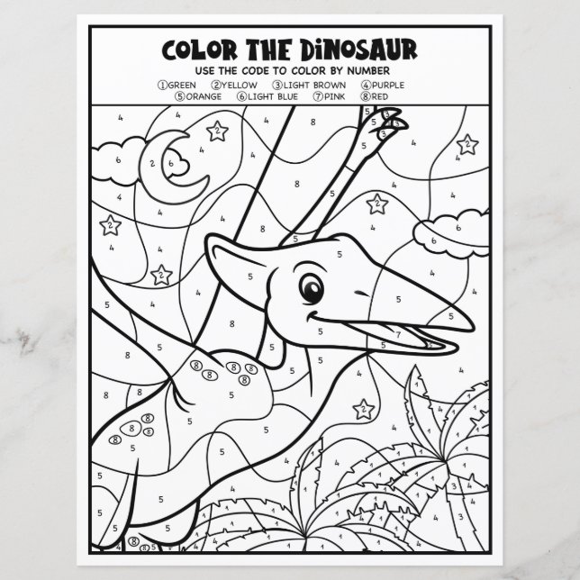 Page de coloriage d'activité pour enfants dinosaur (Devant)