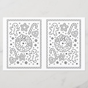 Page de coloriage de Noël pour les enfants Pain d'