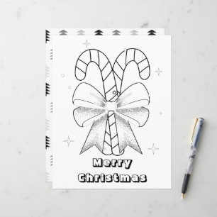 Page de coloriage de Noël simple pour les enfants