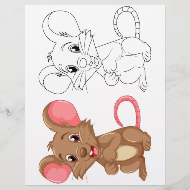 Page de coloriage de souris Cartoon (Devant)