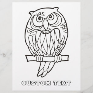 Page de coloriage du dessin de hibou