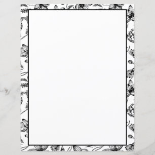 Page de coloriage floral Deux côtés Feuilles de pa