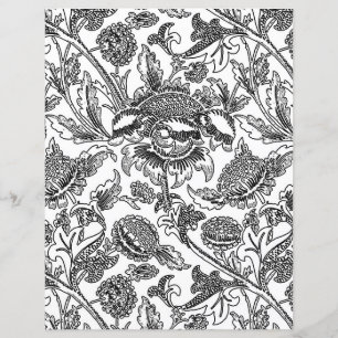 Page de coloriage pour adultes, William Morris Sun