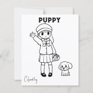 Page de coloriage pour enfants Anime chien perso