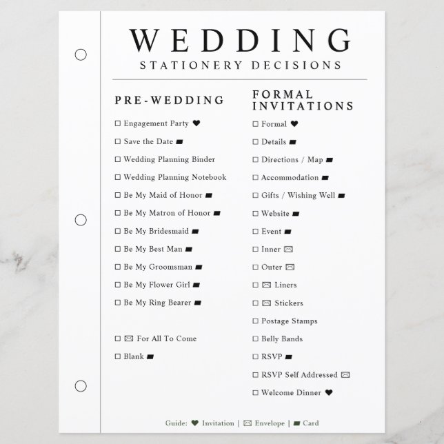 Page de décisions pour la papeterie de mariage min (Devant)