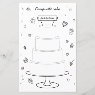 Page de gâteau de conception de la couleur de l'ac