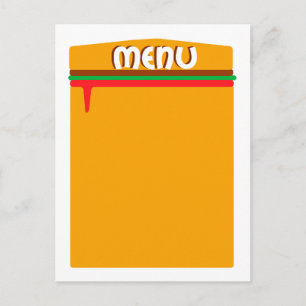 page de menu hamburger