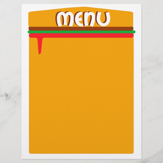 page de menu hamburger (Devant)