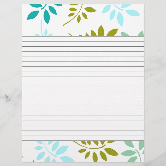 Page de recette à bordure feuillue moderne (Devant)