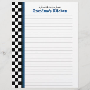 Page de recette Coche noir et blanc avec accents b
