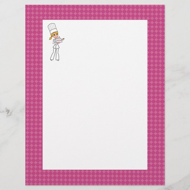 Page de recette Cute Baker Chef Art Unled Recette (Devant)