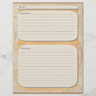 Page de recette de fade orange brun élégant