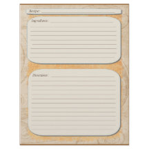 Page de recette de fade orange brun élégant