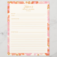 Page de recette Fête des mariées Fleurs orange ros