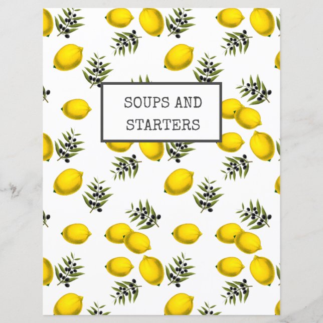 Page de séparation de recette | Insert de classeur (Devant)
