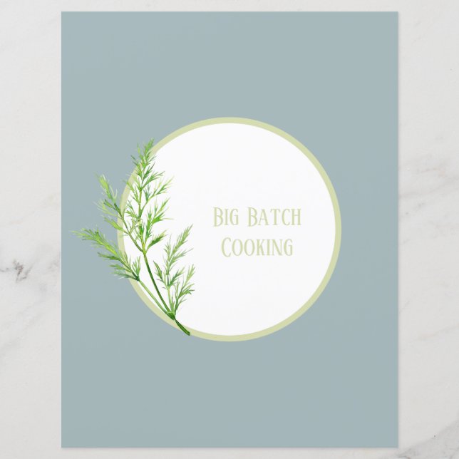Page de séparation de recette - Insert pour classe (Devant)