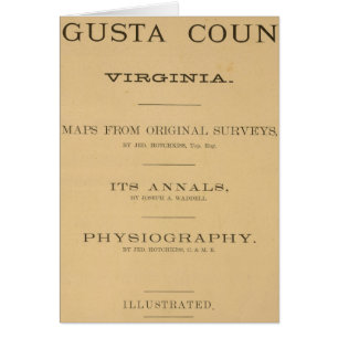 Page de titre Comté d'Augusta, Virginie