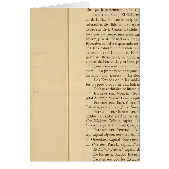 Page de titre de l'Atlas mexicain de 1874 (Devant)