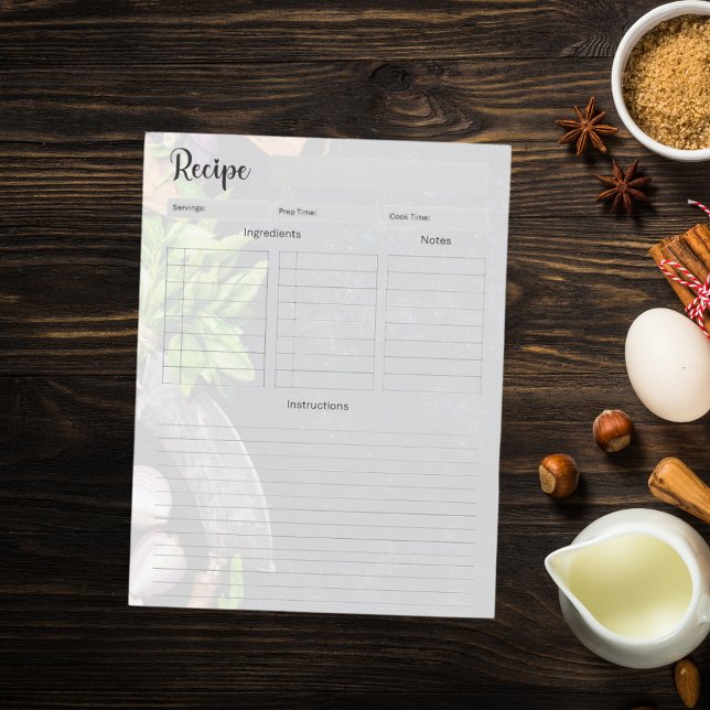 Page d'insertion pour livre de recettes (Créateur téléchargé)