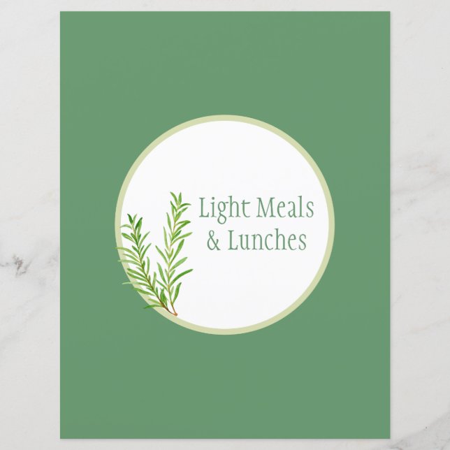 Page Divider Recette - Classeur Herbe Verte Insére (Devant)