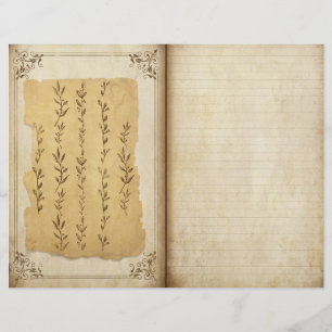 Page du journal botanique victorien, livre à scand