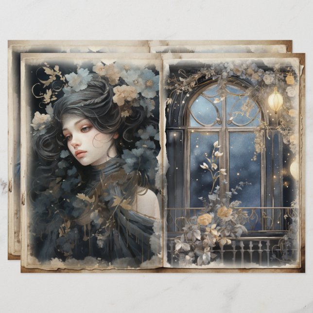 Page du Journal de la Dame de Victoria Balcon bleu (Devant / Derrière)