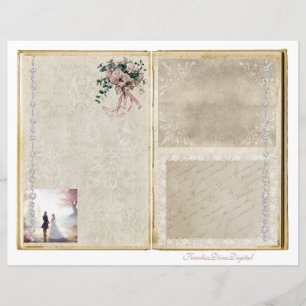 Page du journal du junk de mariage vintage 21 et 2