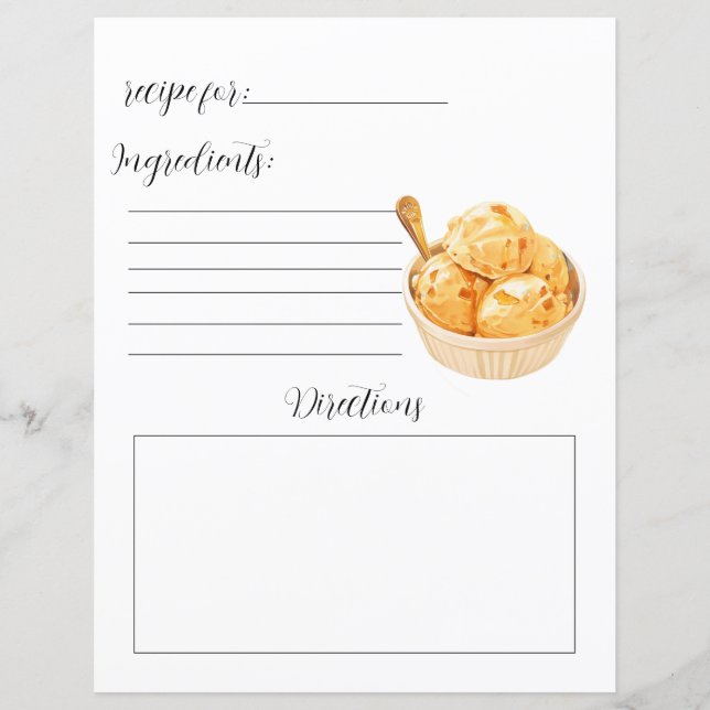 Page du livre de recettes pour la crème glacée mai (Devant)