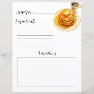 Page du livre de recettes pour les crêpes Fluffy f