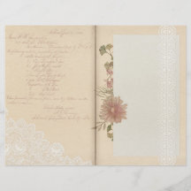 Page Elegant Lace Vintage Floral Journal