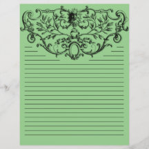 Page épée Vintage Wicca vert clair