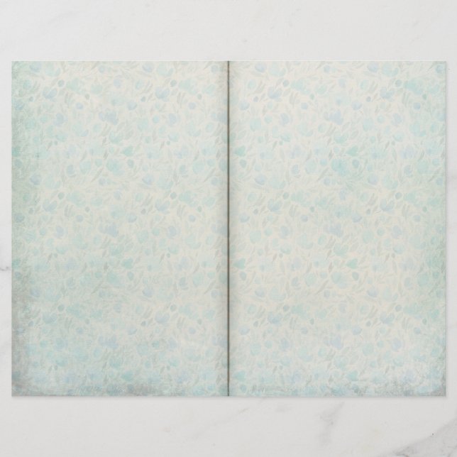 Page Journal à motif bleu vintage (Devant)