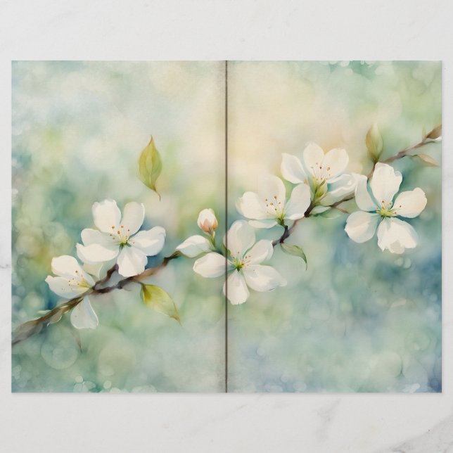 Page Journal de l'aquarelle Apple Blossom (Devant)