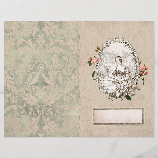 Page Journal du modèle de Rose vintage (Devant)