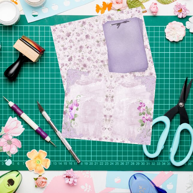 Page Journal du registre de lavande fleurie (Créateur téléchargé)