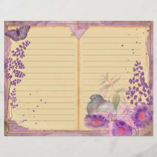 Page Journal Floral Passion vintage