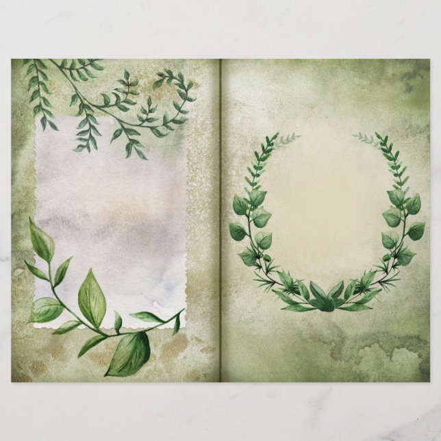 Page Journal Garden Greenery (Devant)