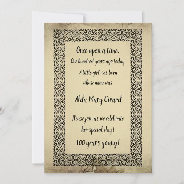 Page livre d'antiquités Centenaire 100e anniversai (Devant)