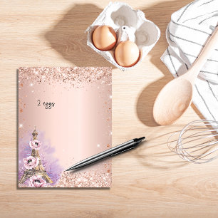 Page livre de recettes Blush rose or Paris