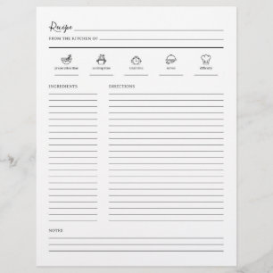 Page Livre de recettes minimaliste moderne