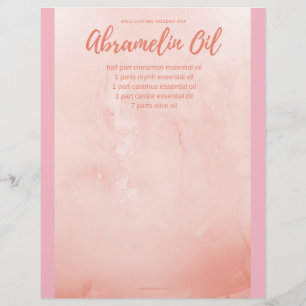 Page Livre des ombres : Casting des sorts : Huile 