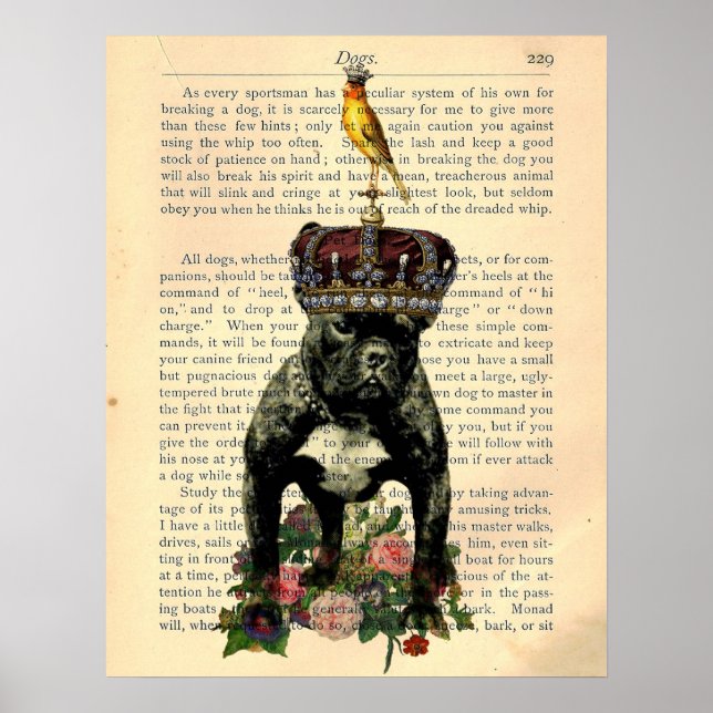Page Livre vintage Bulldog King Poster (Devant)