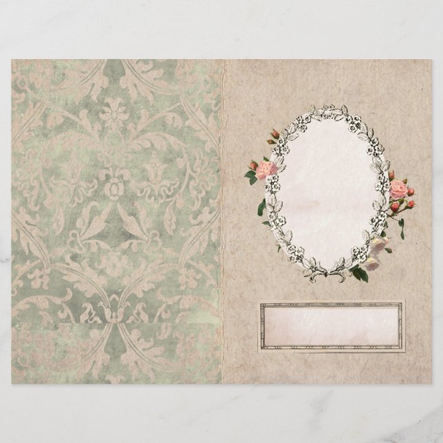 Page Numéro du journal de la bordure rose vintage (Devant)