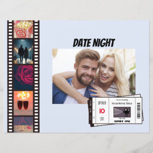 Page Personnalisable Date Night Movie Scrapbook