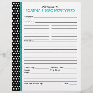 Page Recette Accent Turquoise Pointe Personnalisée
