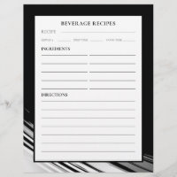 Page Recette | Boissons | Noir & Blanc Swoosh