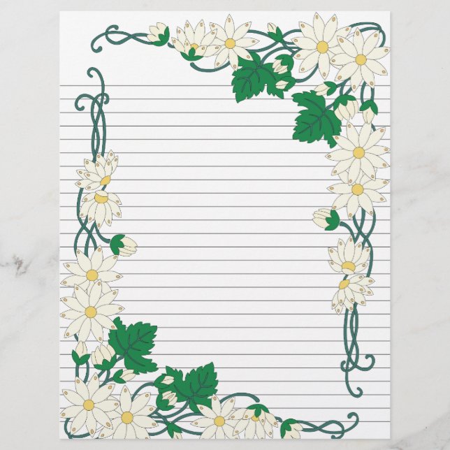 Page Recette Bordure Art Nouveau Daisy (Devant)